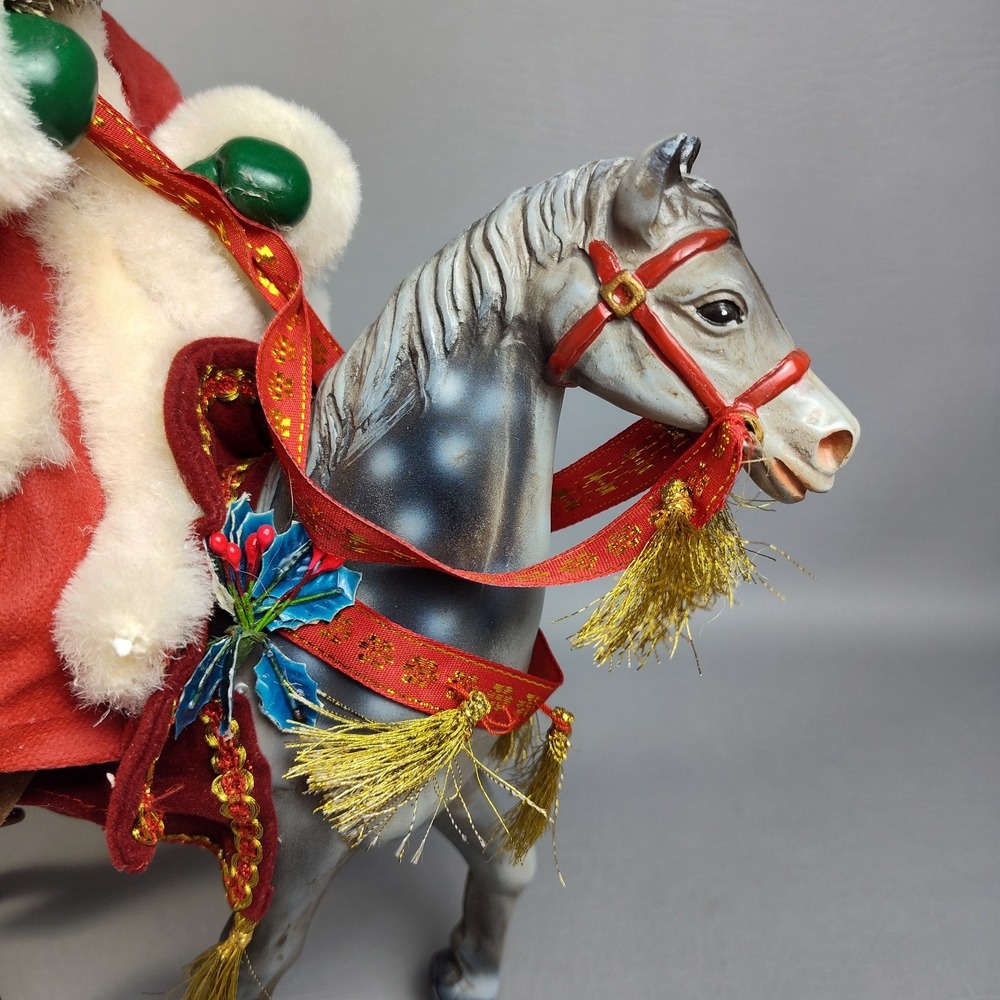 Vintage Possible Dreams Clothtique The Magic of Christmas Santa On Horse 1991 - Picture 3 of 16